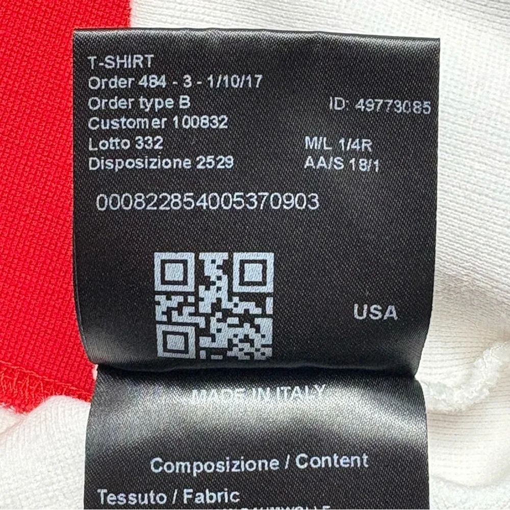 Calvin Klein 205W39NYC x Raf Simons Red White Striped Shirt Size S Thick Cotton - Picture 10 of 12